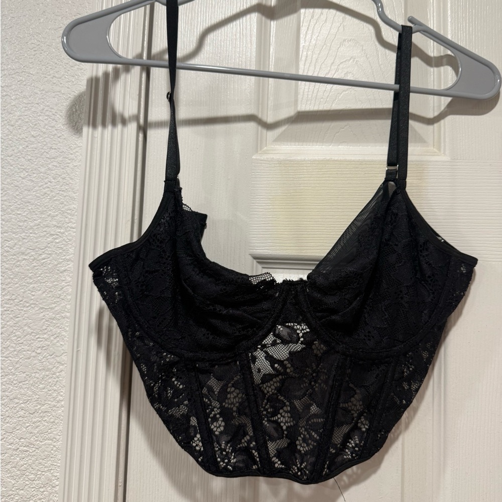 Elegant Black Lace Bralette black